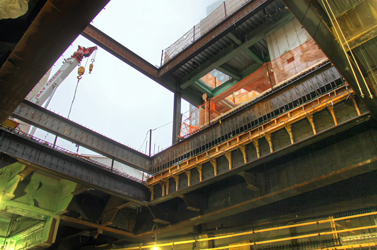 Inside the underground entry to the World Trade Center Site